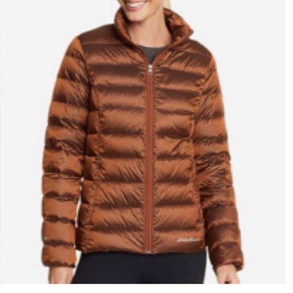 Women's Brown Eddie Bauer Puffer Jacket - Picture 1 of 8